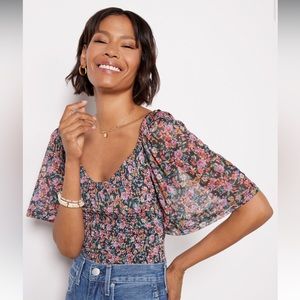 Anika Rouched Mesh Top